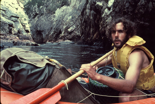 Opening image: Bob Brown rafting down the Franklin River for the first time, 1976. 