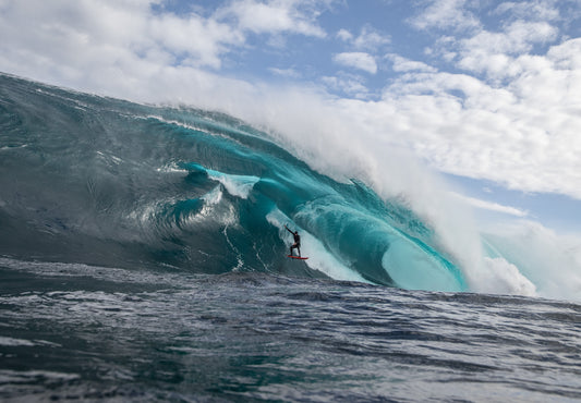 Opening image: “It was good to be back in that magic place in a really heavy ocean,” says Dan Ross. Photo Nick Green