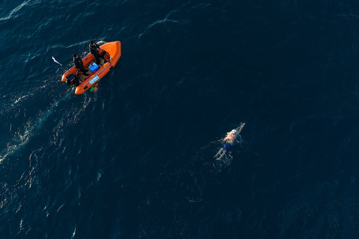 Jono Ridler spends roughly 6 hours a day in the moana on his mission to swim the entire east coast of the North Island of Aotearoa New Zealand. He hopes to ignite and unite Kiwis around the race for a healthy ocean. Photo: Josh McCormack.