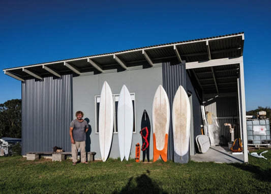 Opening image: Mick Mackie has taken elements of skate and snow, merged them with some classic outlines, and brough them across into a unique range of designs he's refined over the past couples of decades. Photo Mick Sowry