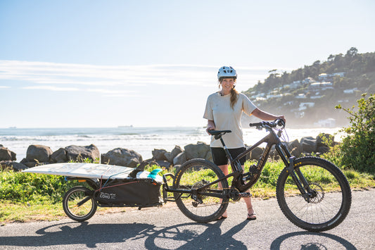 Annie swapped the bike in New Zealand for a surfboard in Fiji, taking a surf and marine study trip mid-year. Photo F Watt