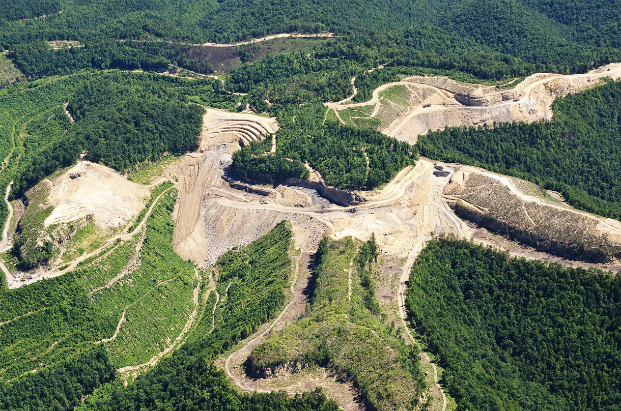 “America the Beautiful” through the eyes of Chief Justice John Roberts—or what coal removal did for Kayford Mountain, West Virginia. Photo: Lynn Willis, flight courtesy of SouthWings