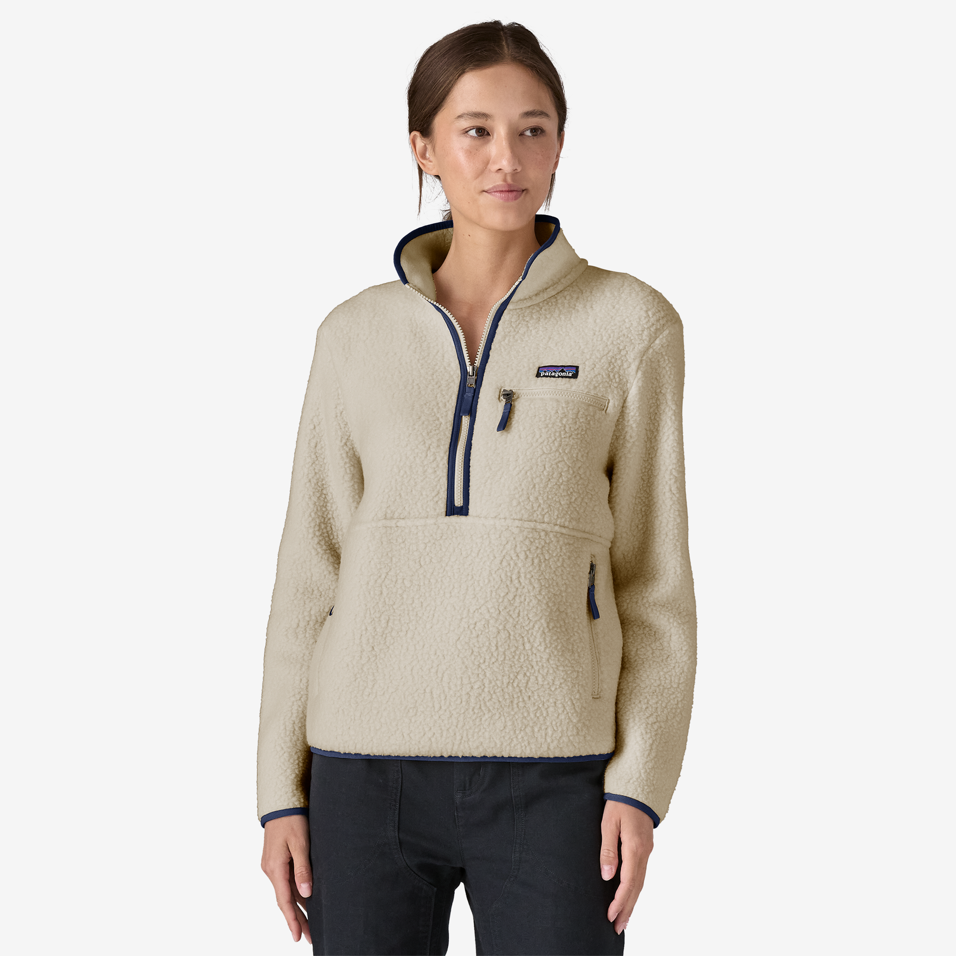 Women's Retro Pile Fleece Marsupial Pullover - Patagonia New Zealand