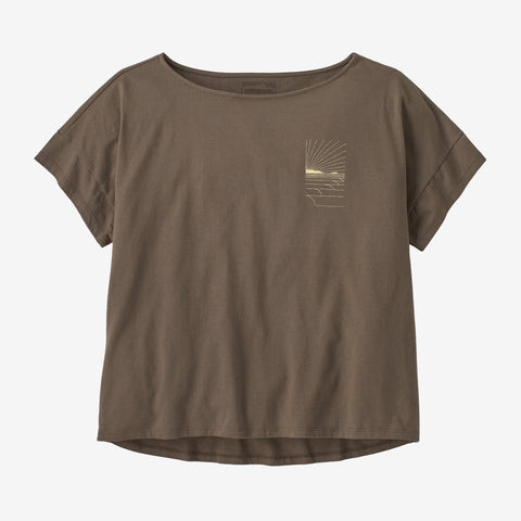 Women's Waves Rolling Relaxed Drop-Sleeve Organic Shirt