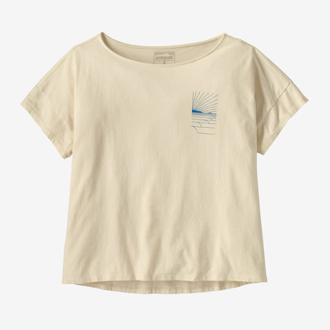 Women's Waves Rolling Relaxed Drop-Sleeve Organic Shirt