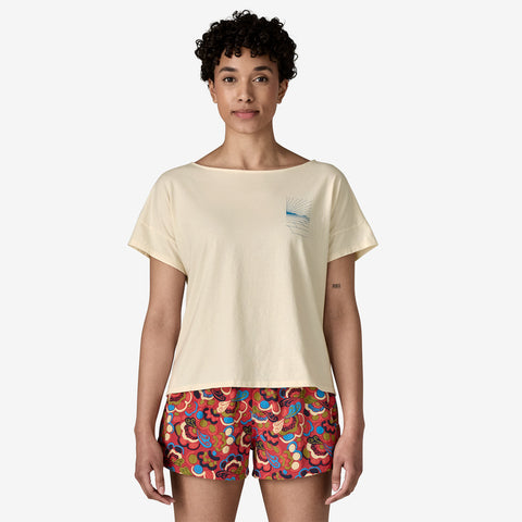 Women's Waves Rolling Relaxed Drop-Sleeve Organic Shirt